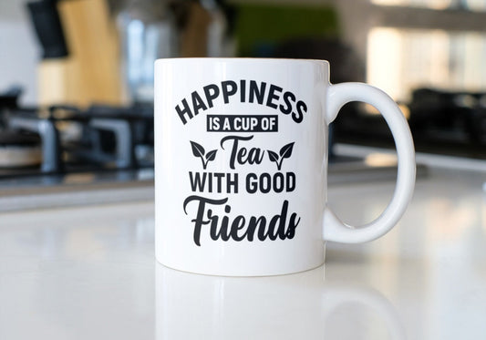 Happiness is a cup of tea with good friends
