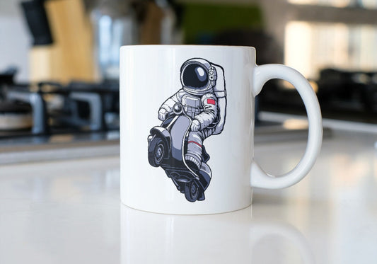 Astronaut on scooter
