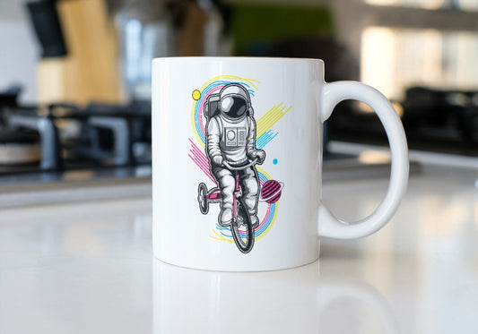 Astronaut on tricylce