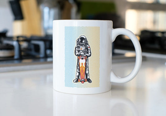 Astronaut with skateboard 2